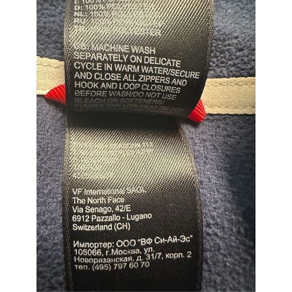 North Face women’s navy blue fleece 1/4 zip pullover size M #28-1792 - Picture 5 of 6